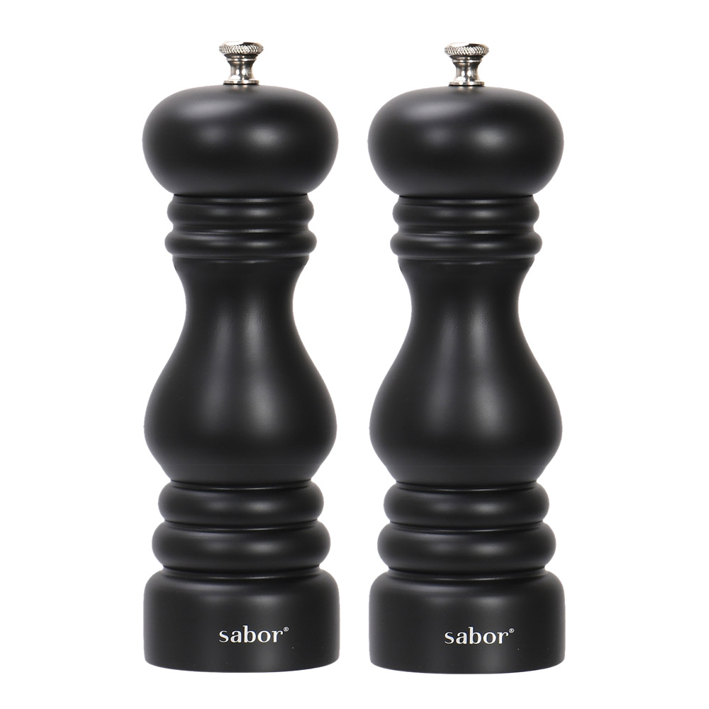 Sabor - Salt- och pepparset 15 cm matt svart