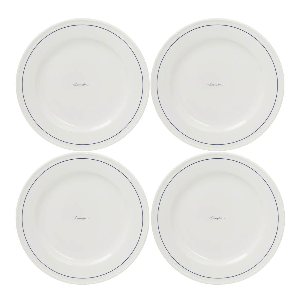 Lexington - Icons tallrik 28 cm 4-pack vit/blå