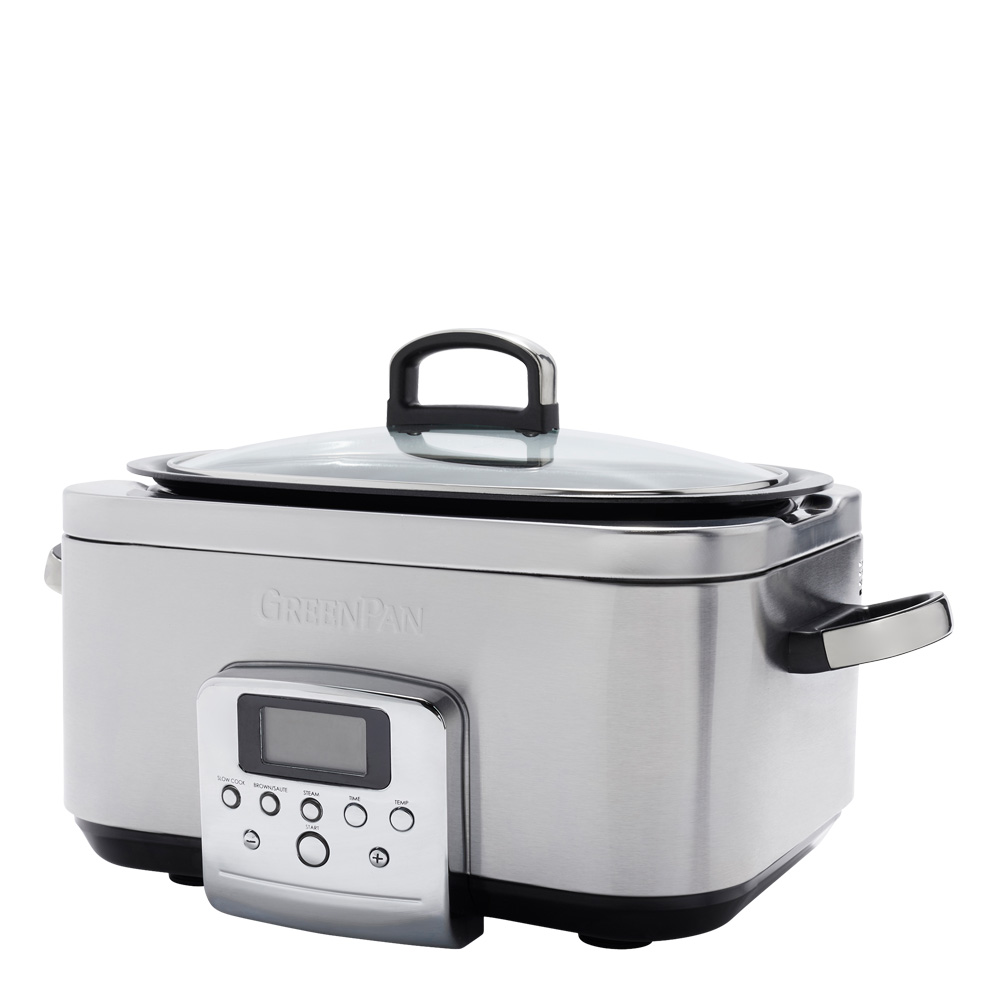GreenPan - Elite slowcooker 6 L rostfritt stål