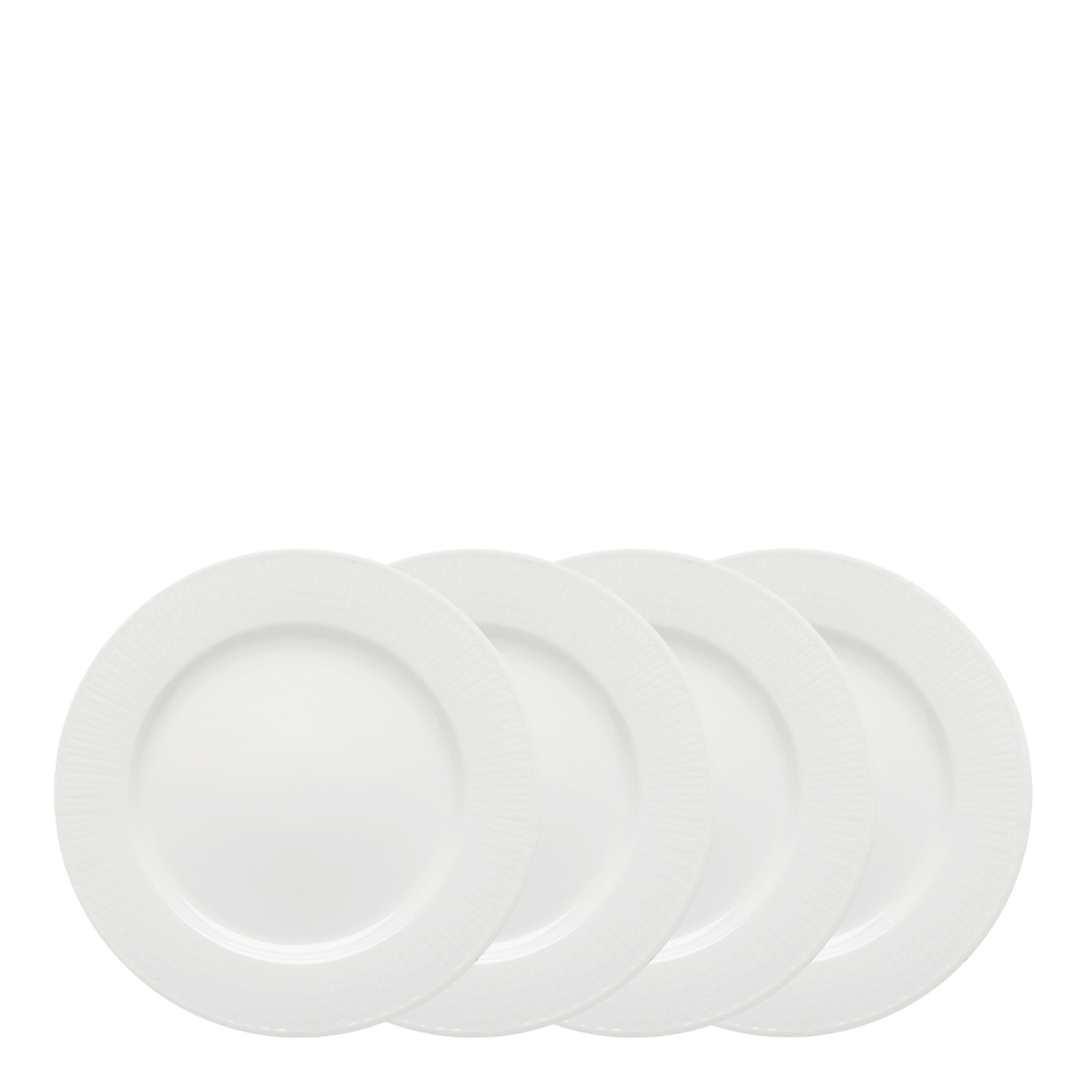Rörstrand - Swedish Grace Tallrik 27 cm 4-pack Snö
