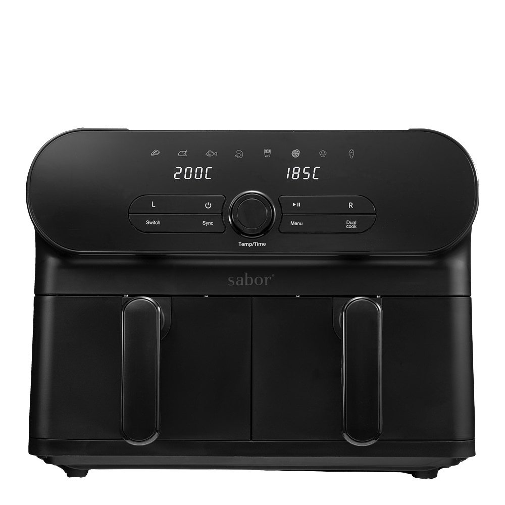 Sabor - Duett airfryer dubbel 11 L matt svart