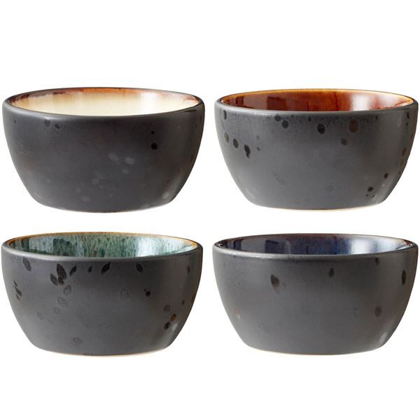 Bitz - Skålset 10 cm 4-pack svart