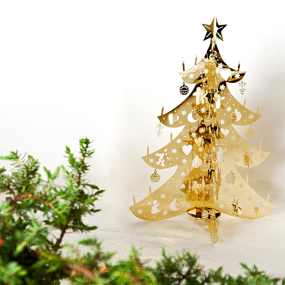 Pluto - Dekoration Gran 18 cm Guld