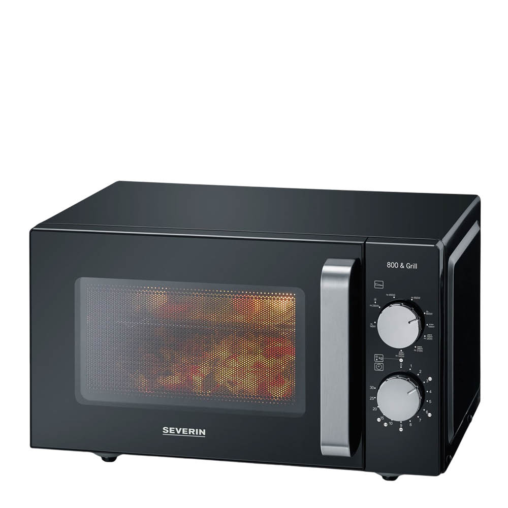 Severin - Mikrovågsugn MW7762 med glasbotten och grill 20 L 800W