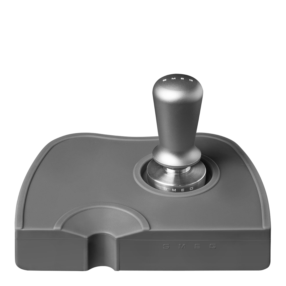 Smeg - Smeg Kaffepressare med silikonmatta Grå