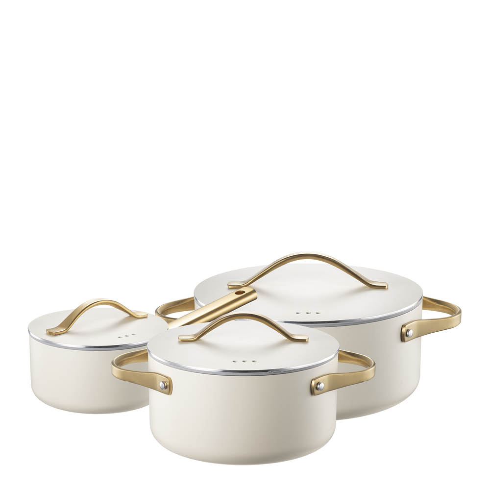 Modern House - Ono grytset 3 delar 1,5/3/4,4 L cream/guld