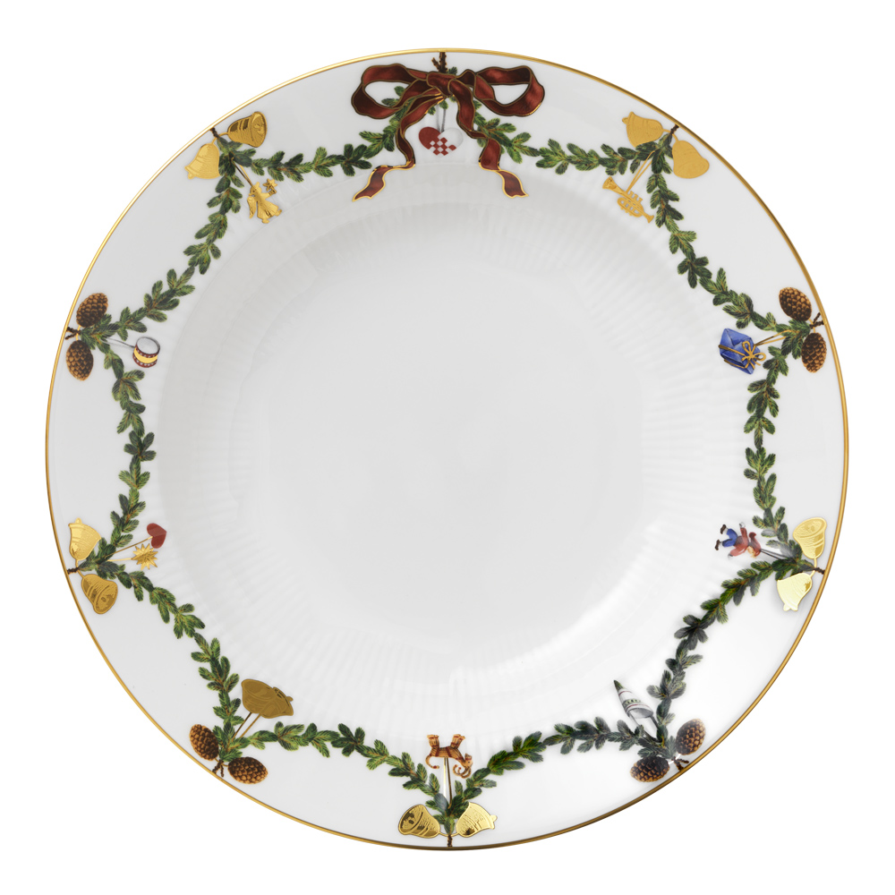 Royal Copenhagen - Star Fluted Christmas Tallrik Djup 24,5 cm