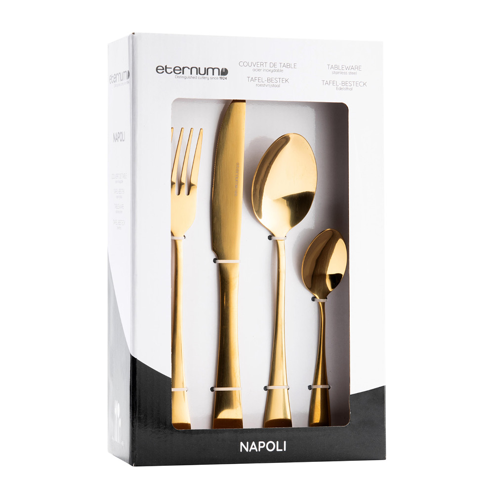 Eternum - Napoli bestickset 16 delar guld