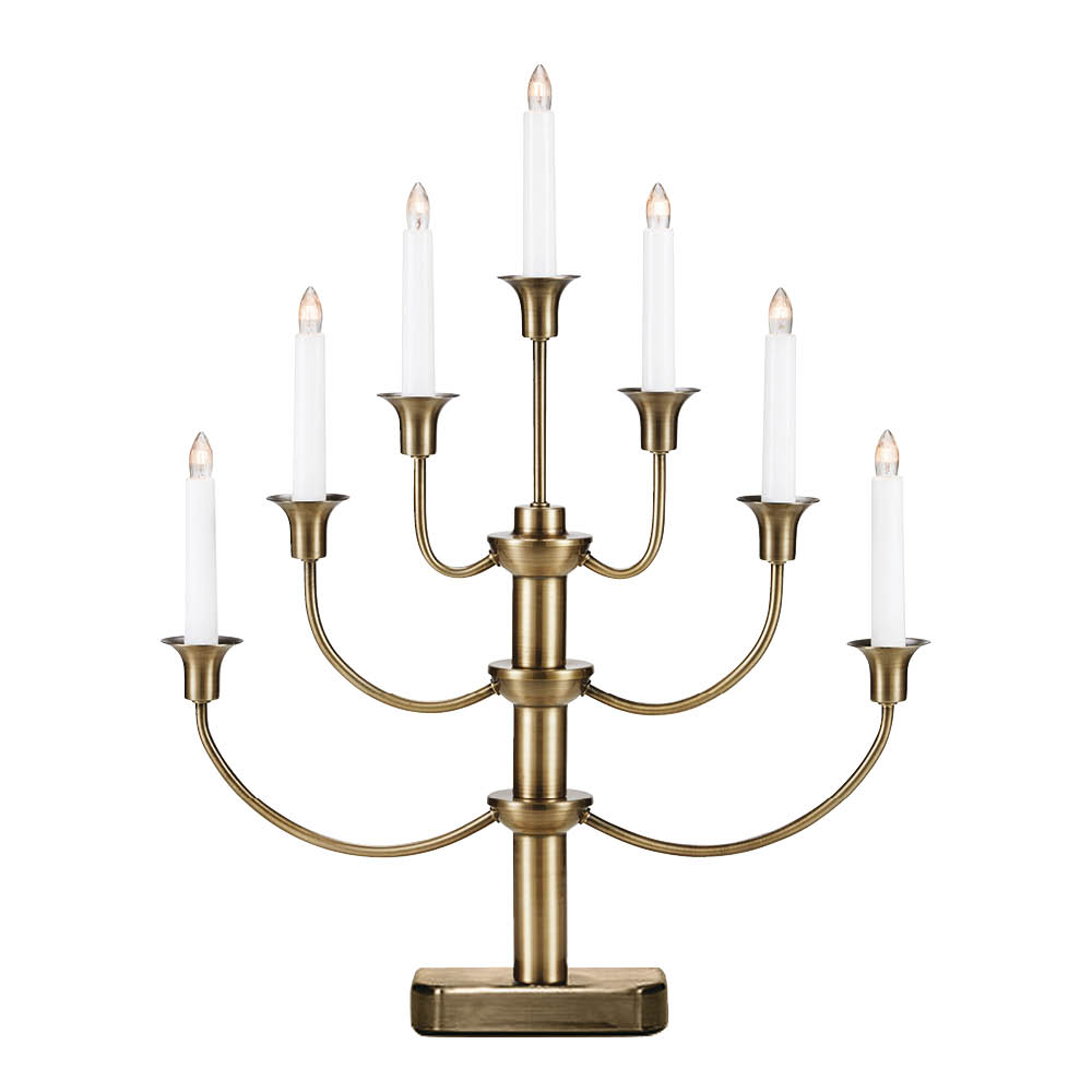Markslöjd - Gylling adventsljusstake 7 ljus 53 cm antik mässing