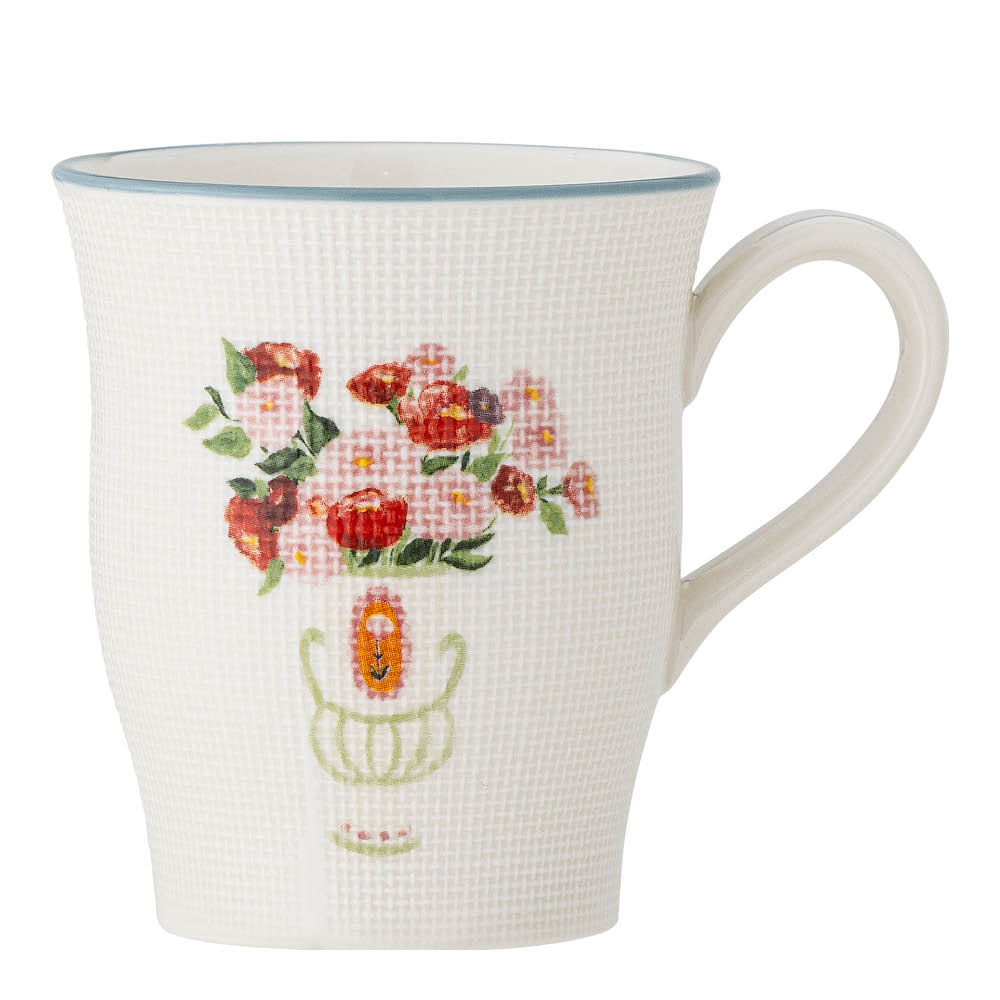 Bloomingville - Dorothy mugg 31 cl broderi blå