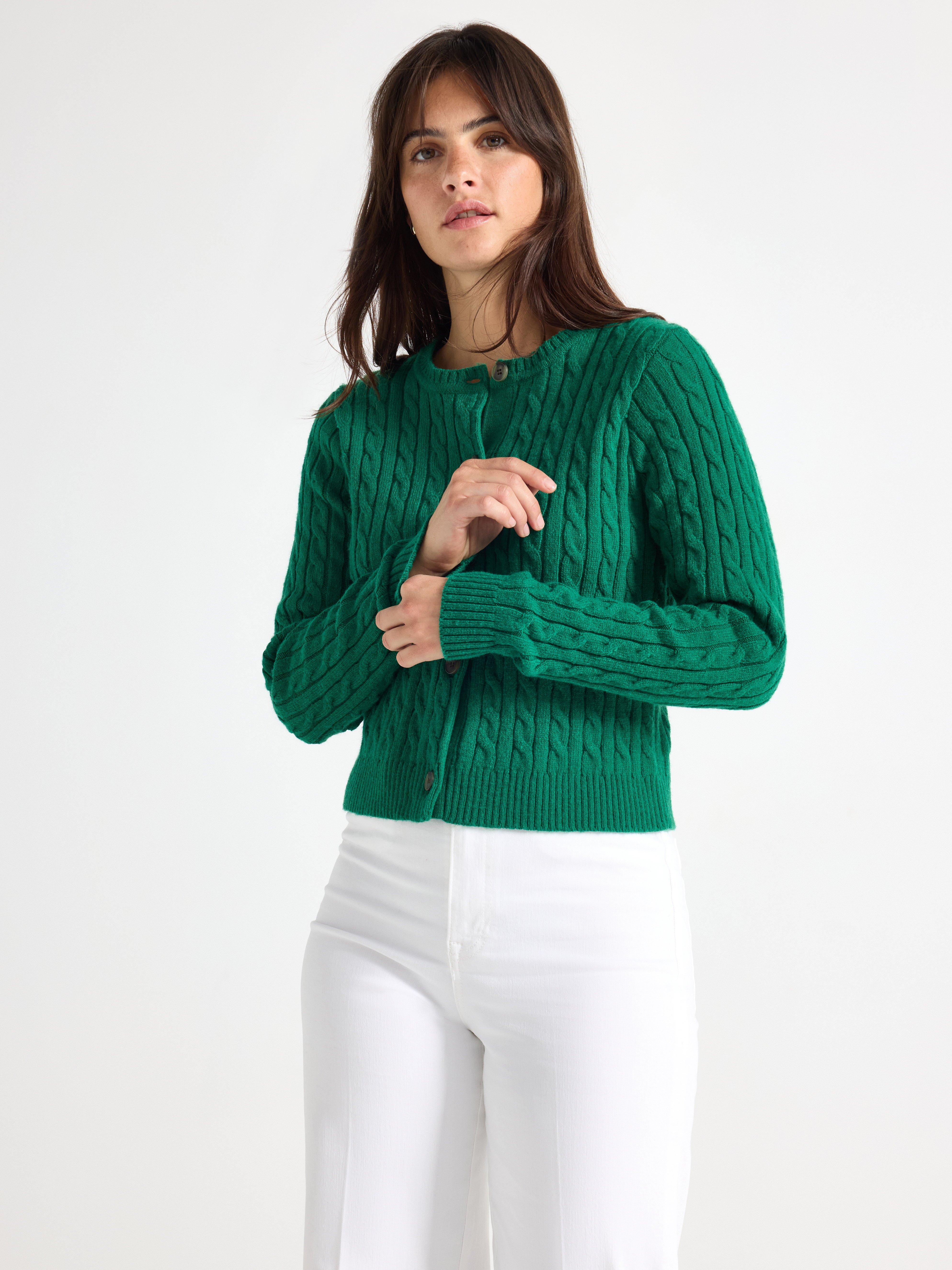 Mönsterstickad cardigan