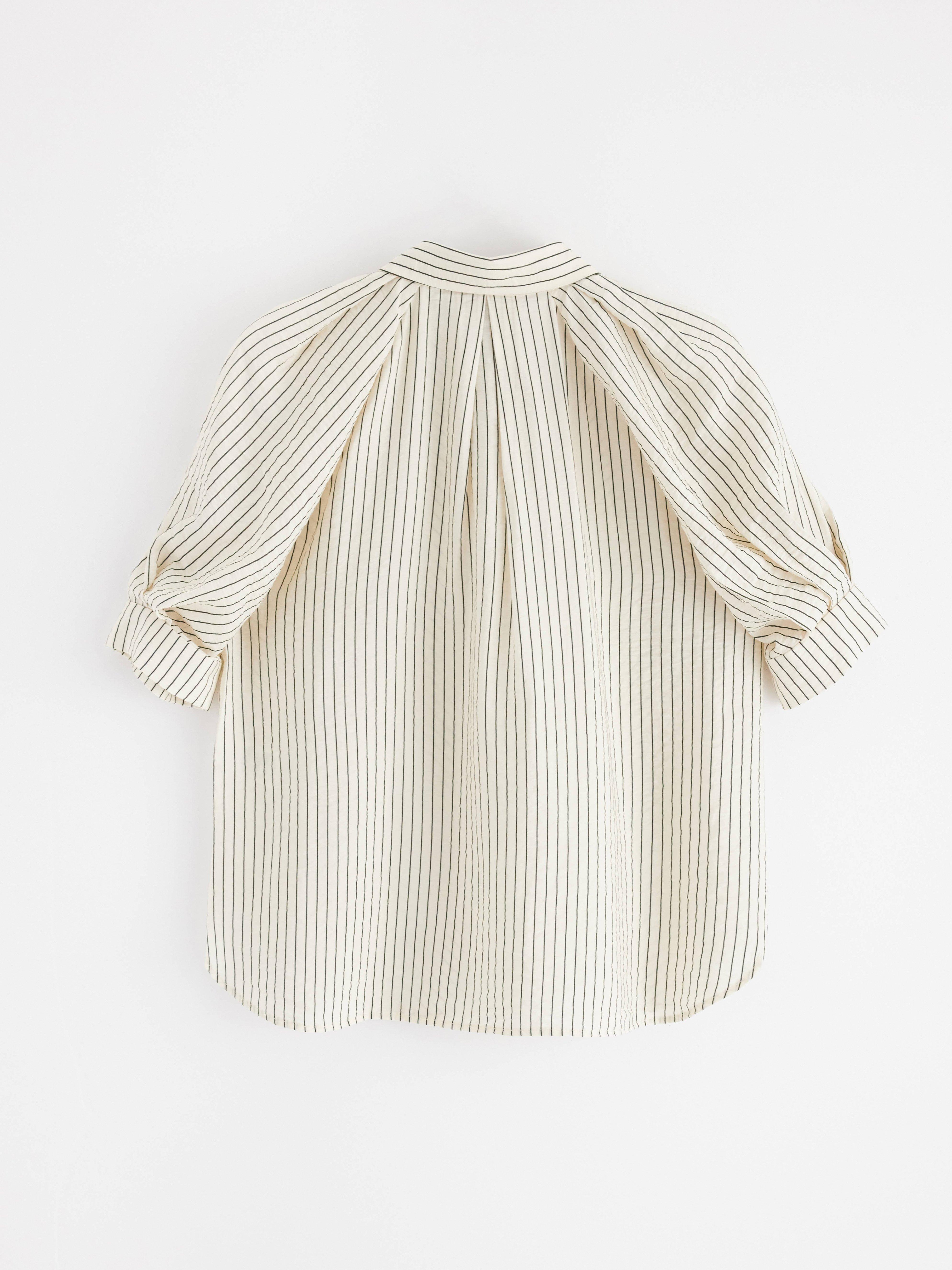 Blus med puffärmar