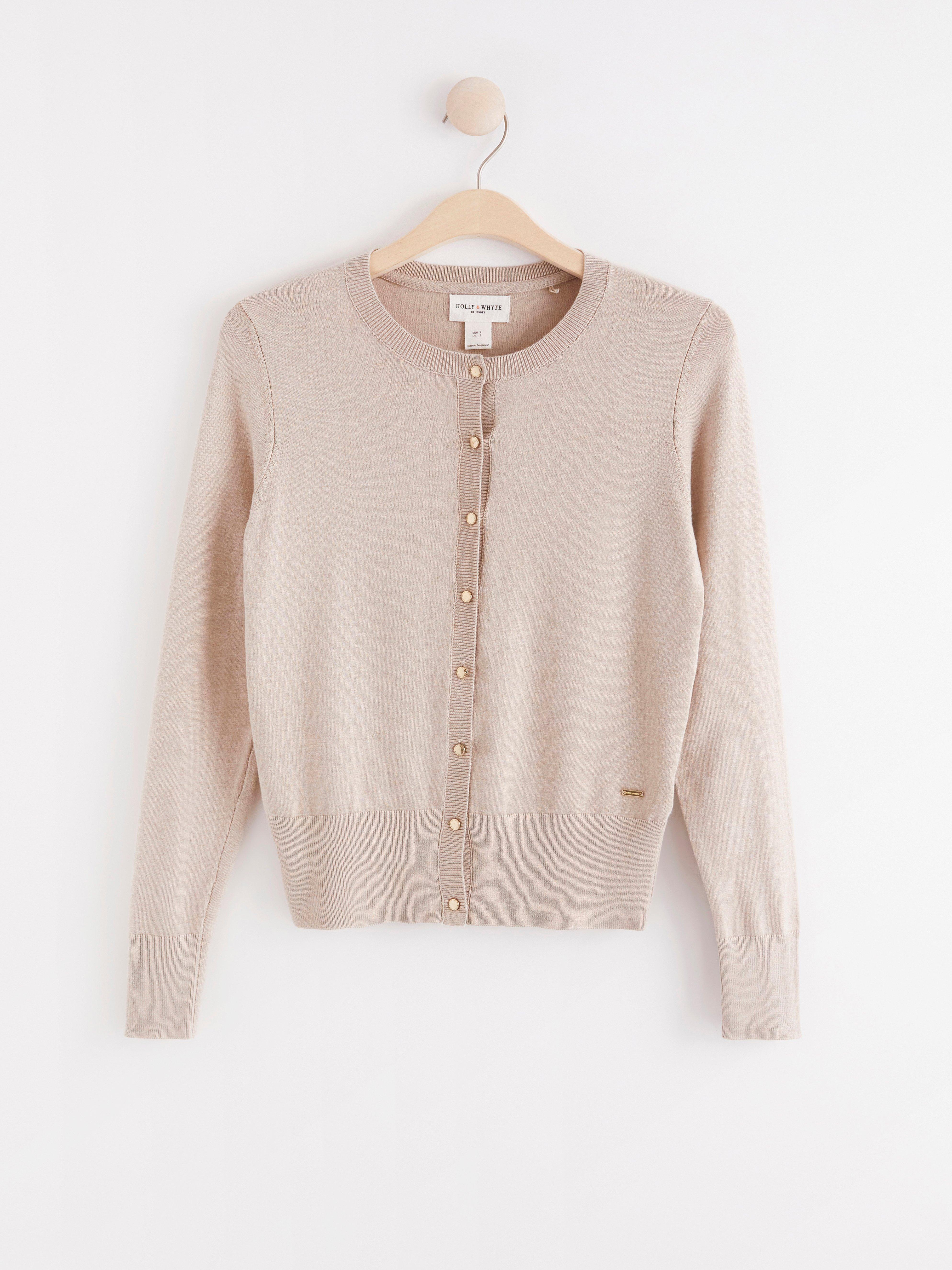 Finstickad cardigan