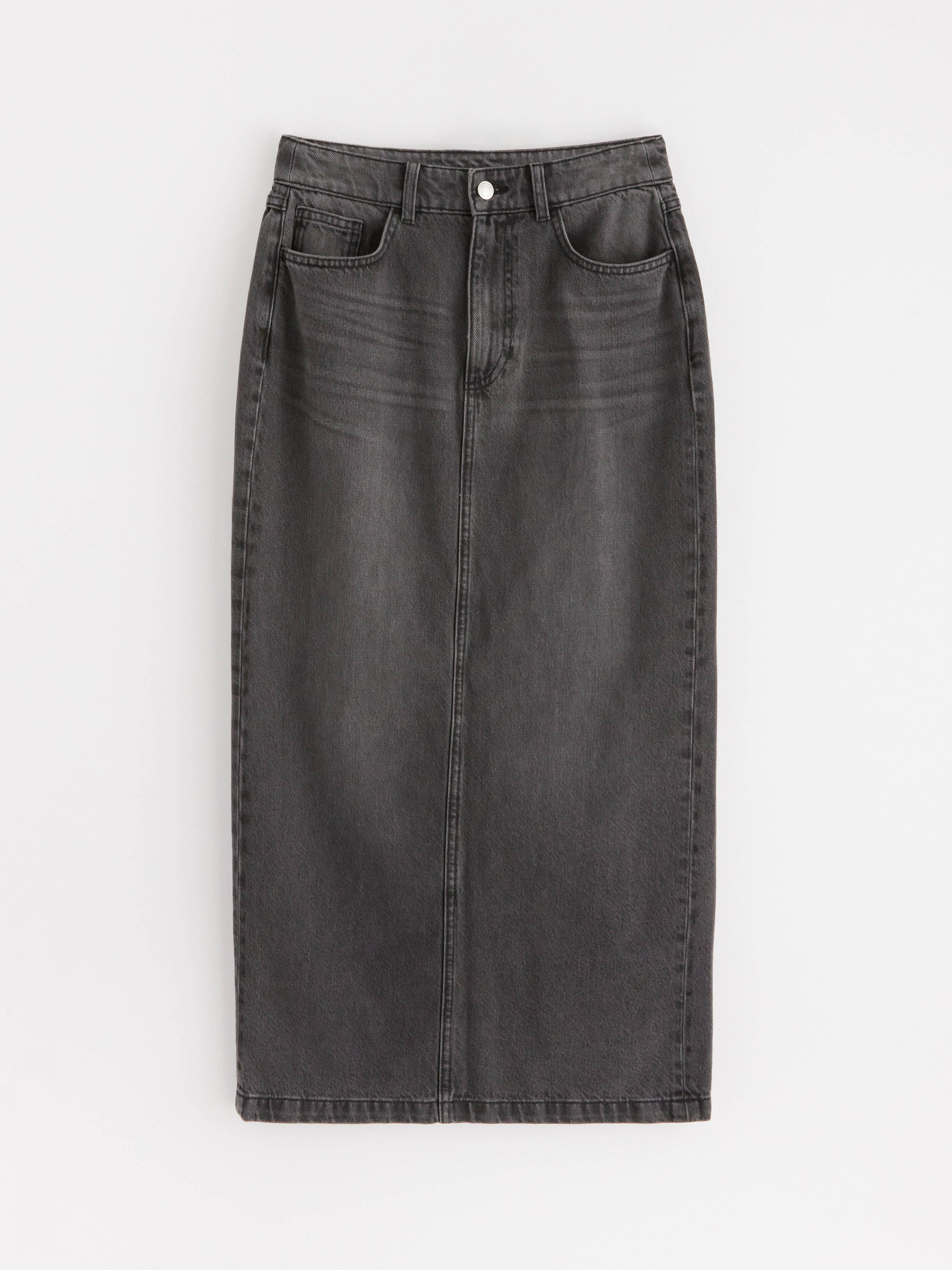 Maxikjol i denim