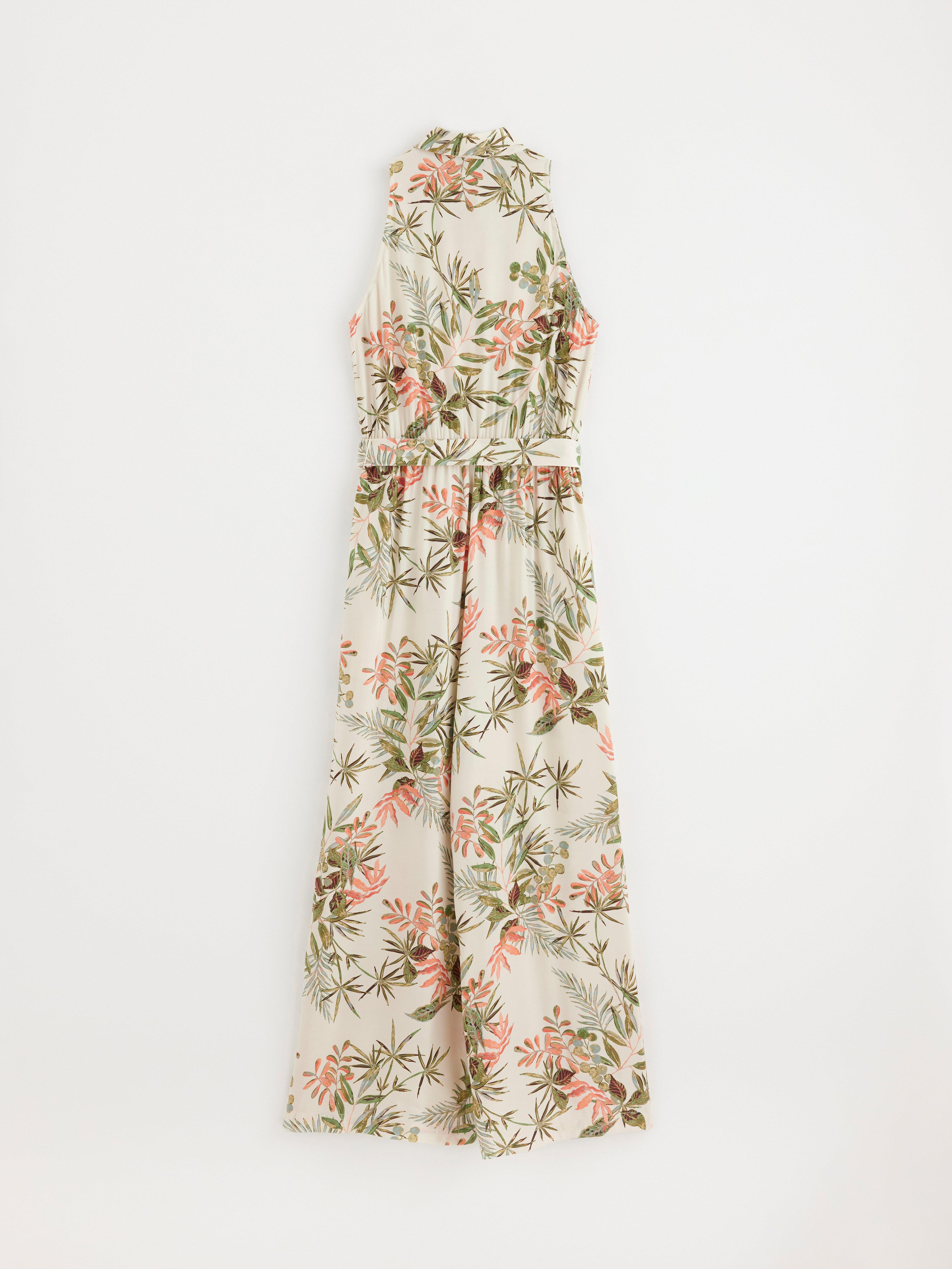 Mönstrad ärmlös jumpsuit