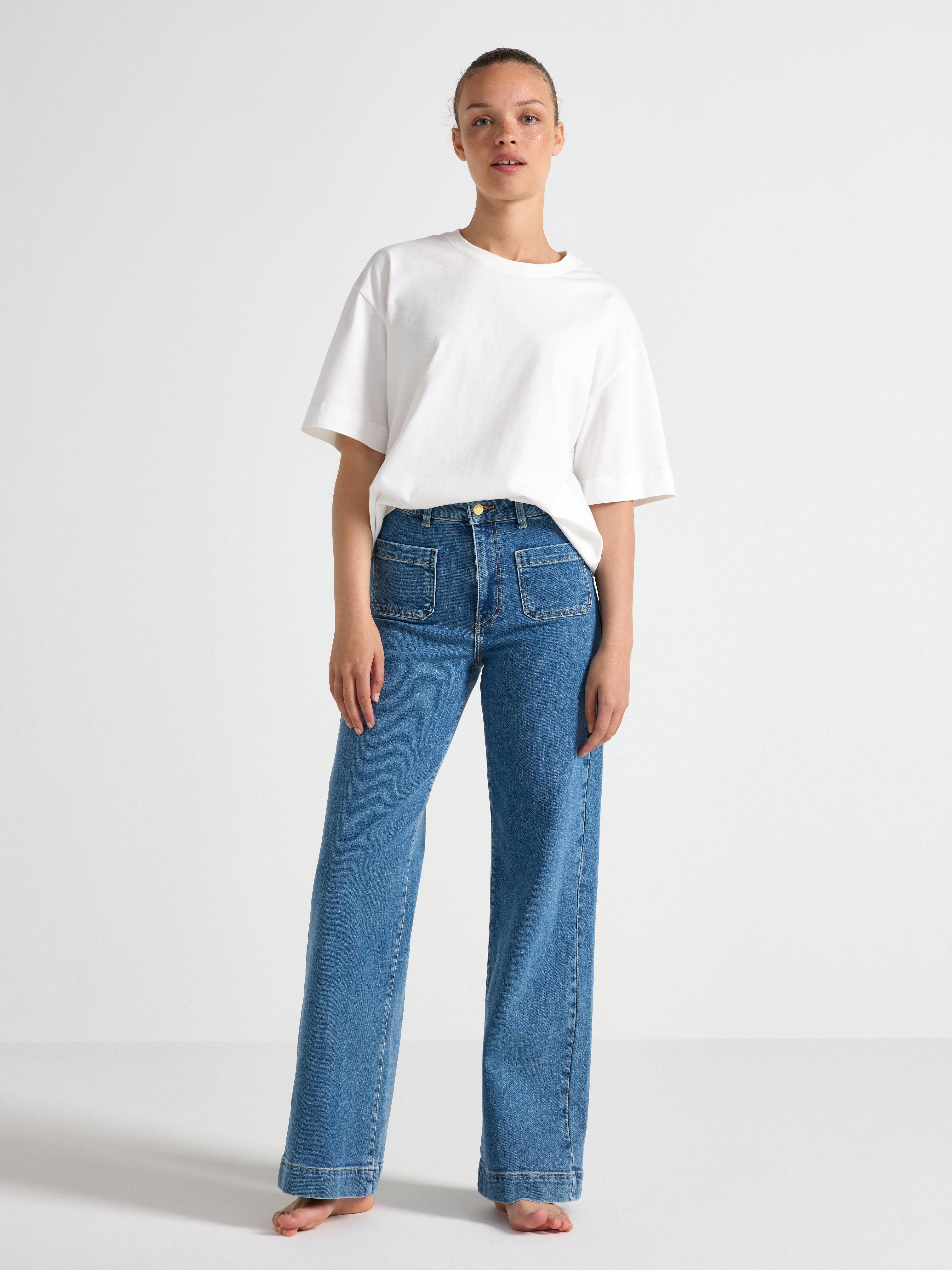 WIDE Paula jeans med hög midja