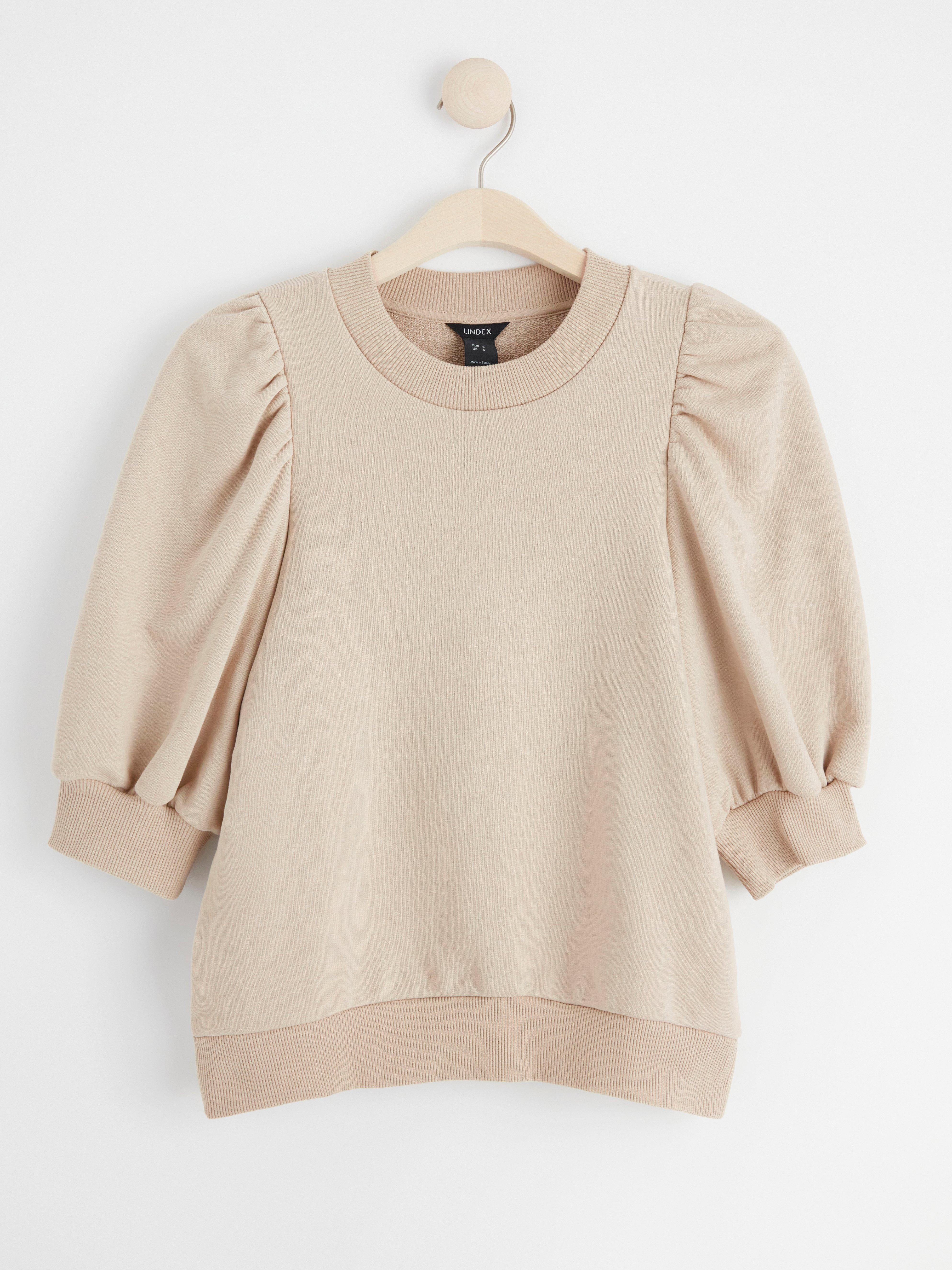 Sweatshirt med puffärm