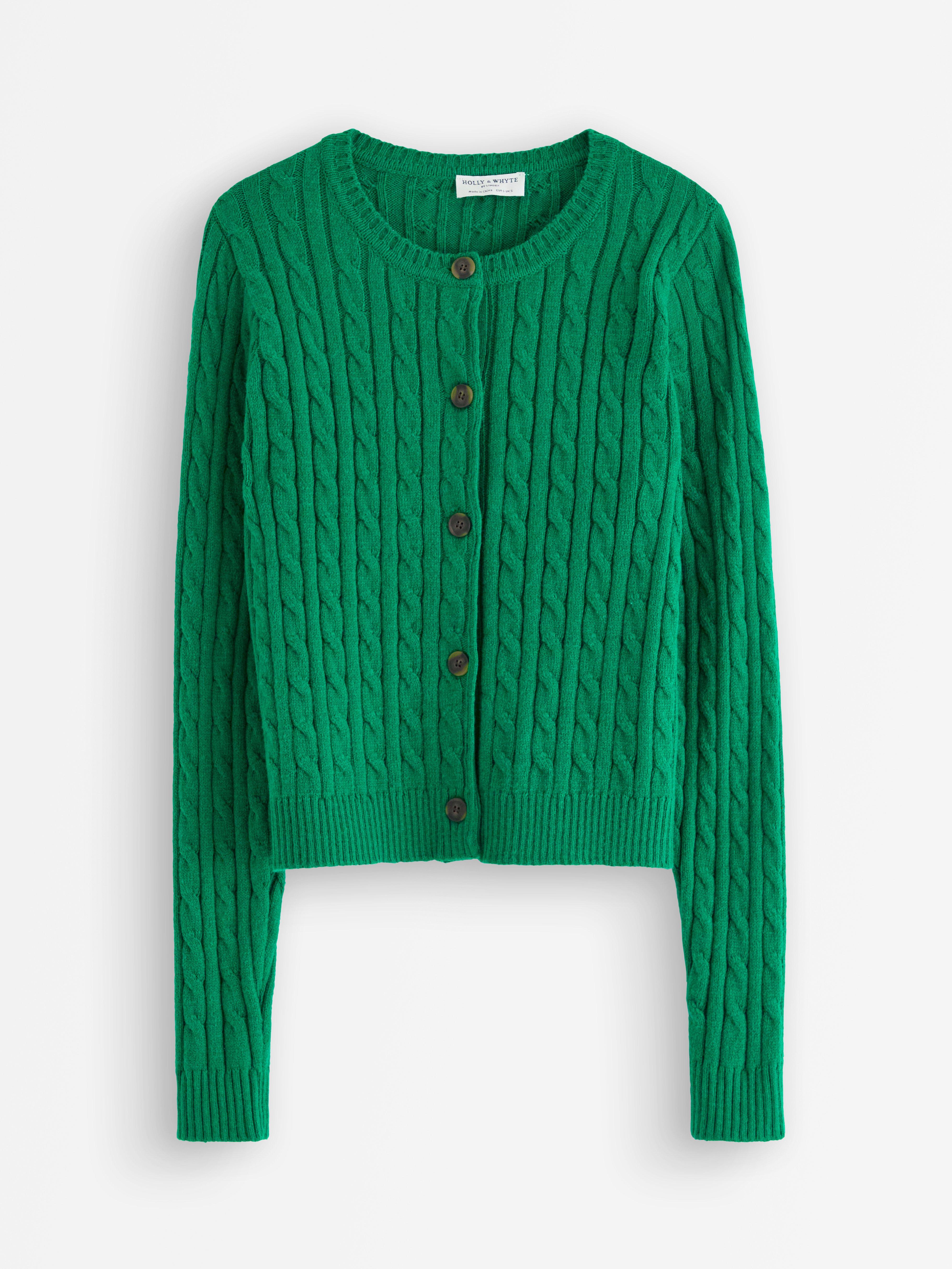 Mönsterstickad cardigan