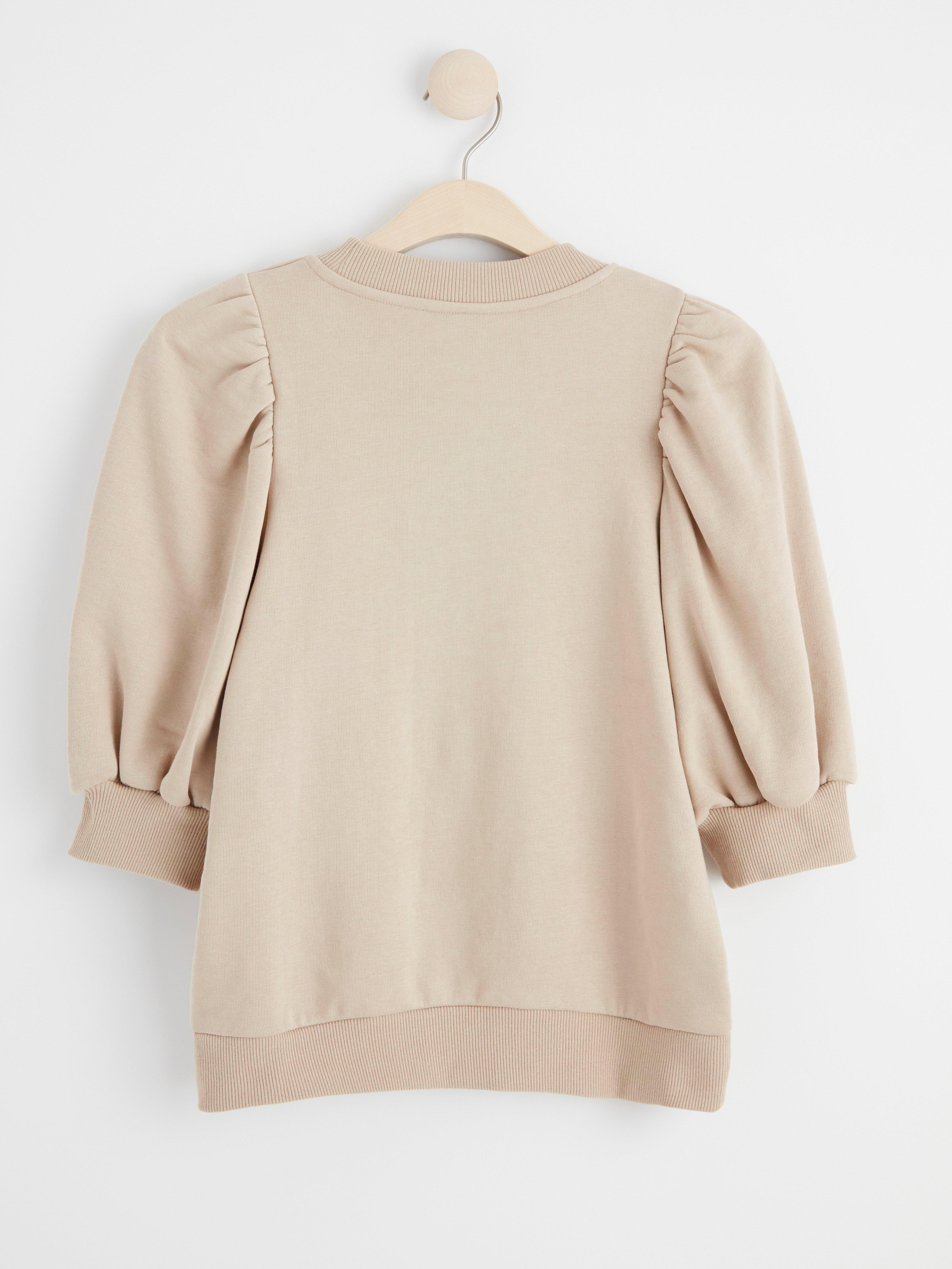 Sweatshirt med puffärm