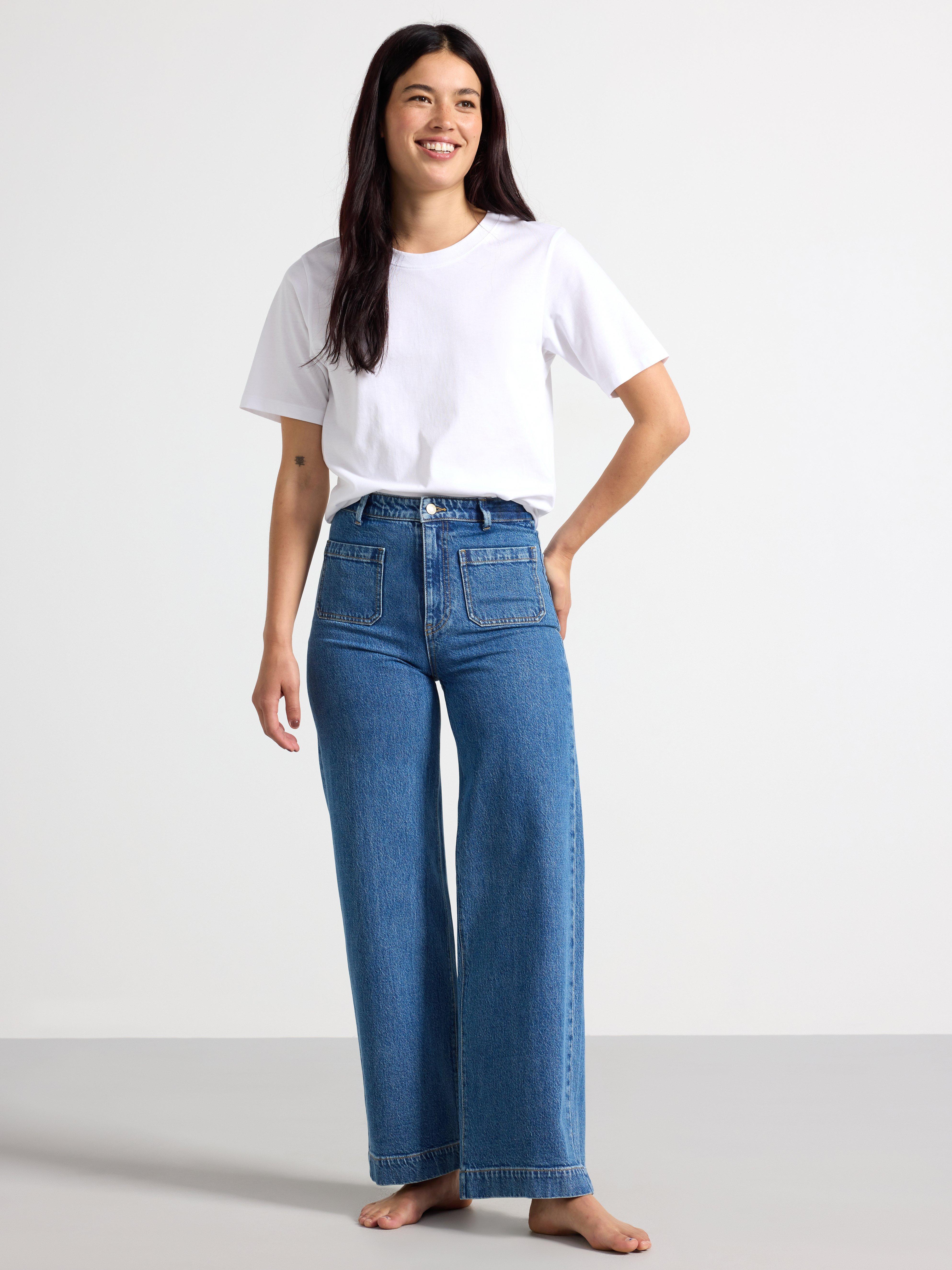 WIDE jeans med hög midja