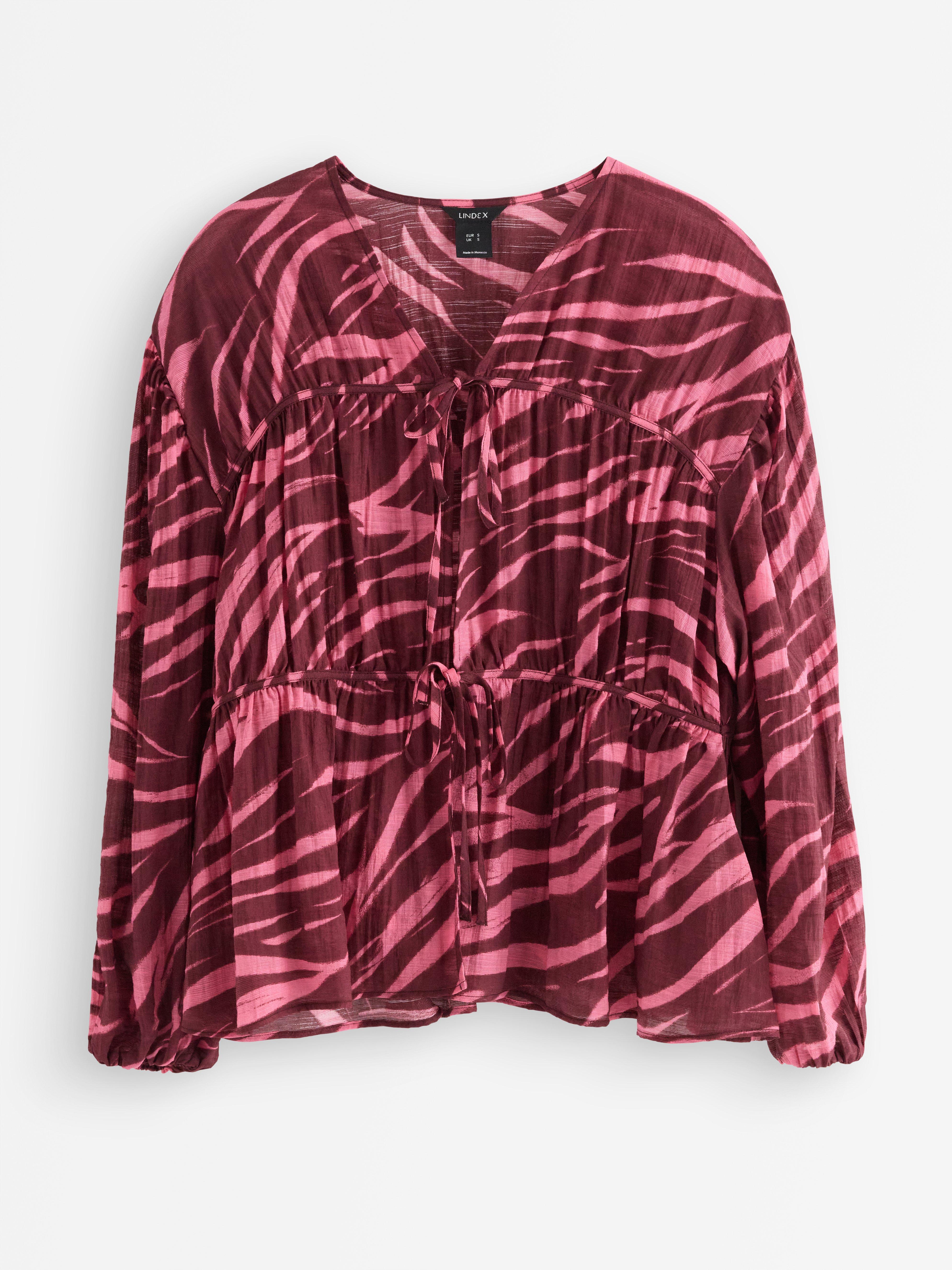 Blus med knytband