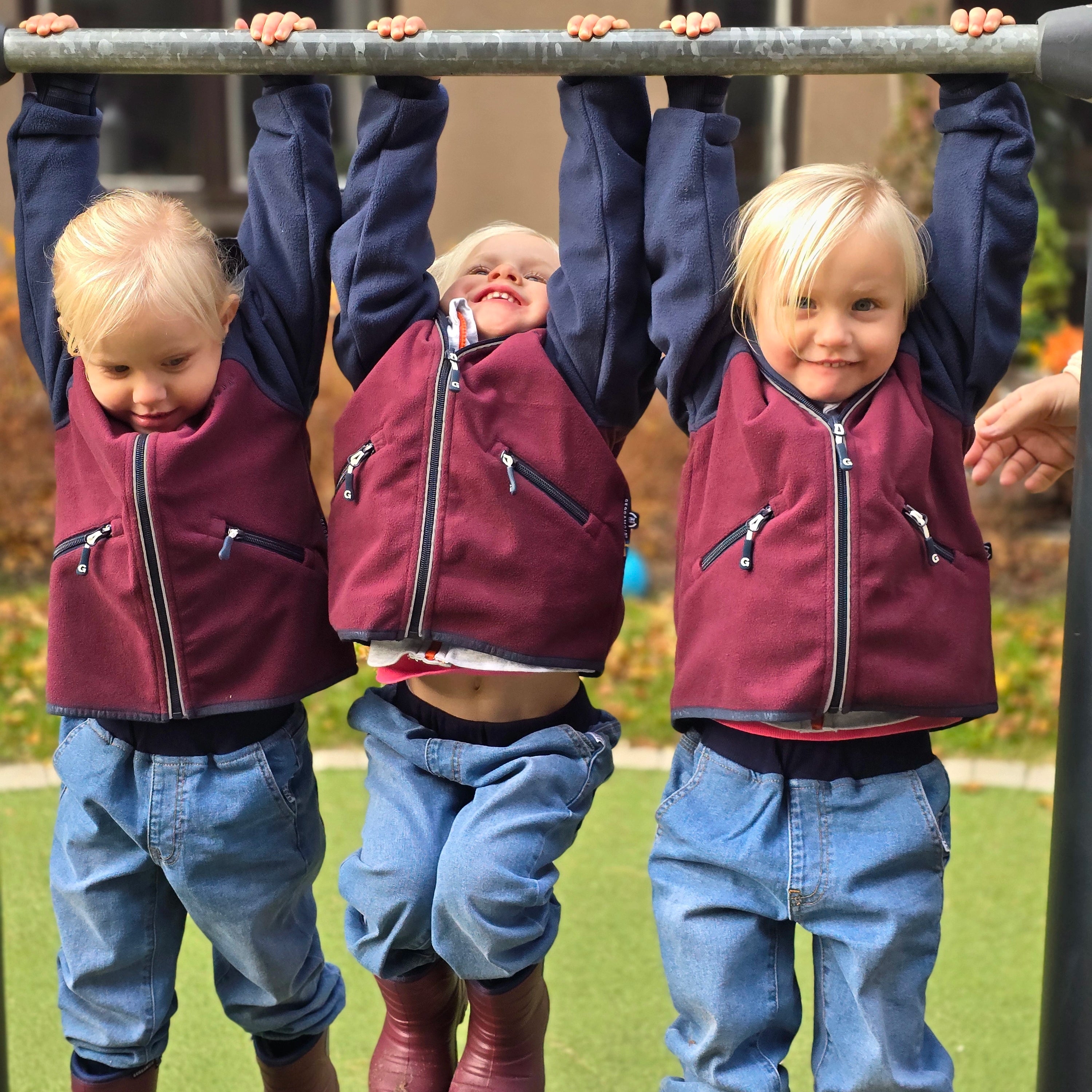 Vindfleecejacka Burgundy - 74/80