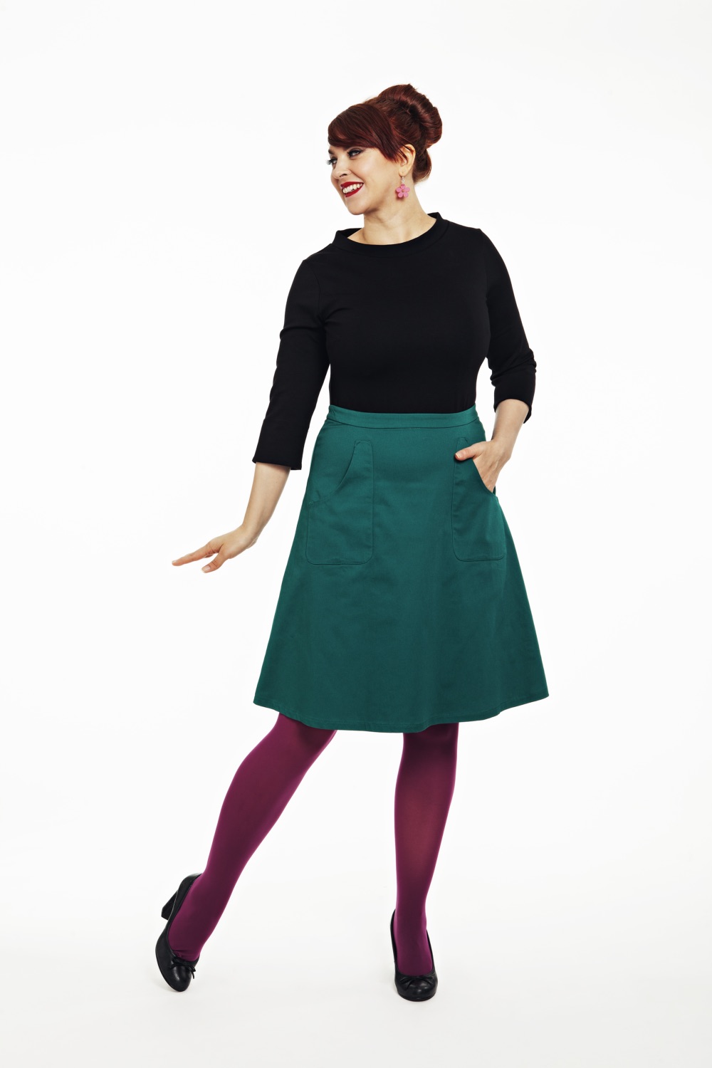 Sonja kjol havsgrön