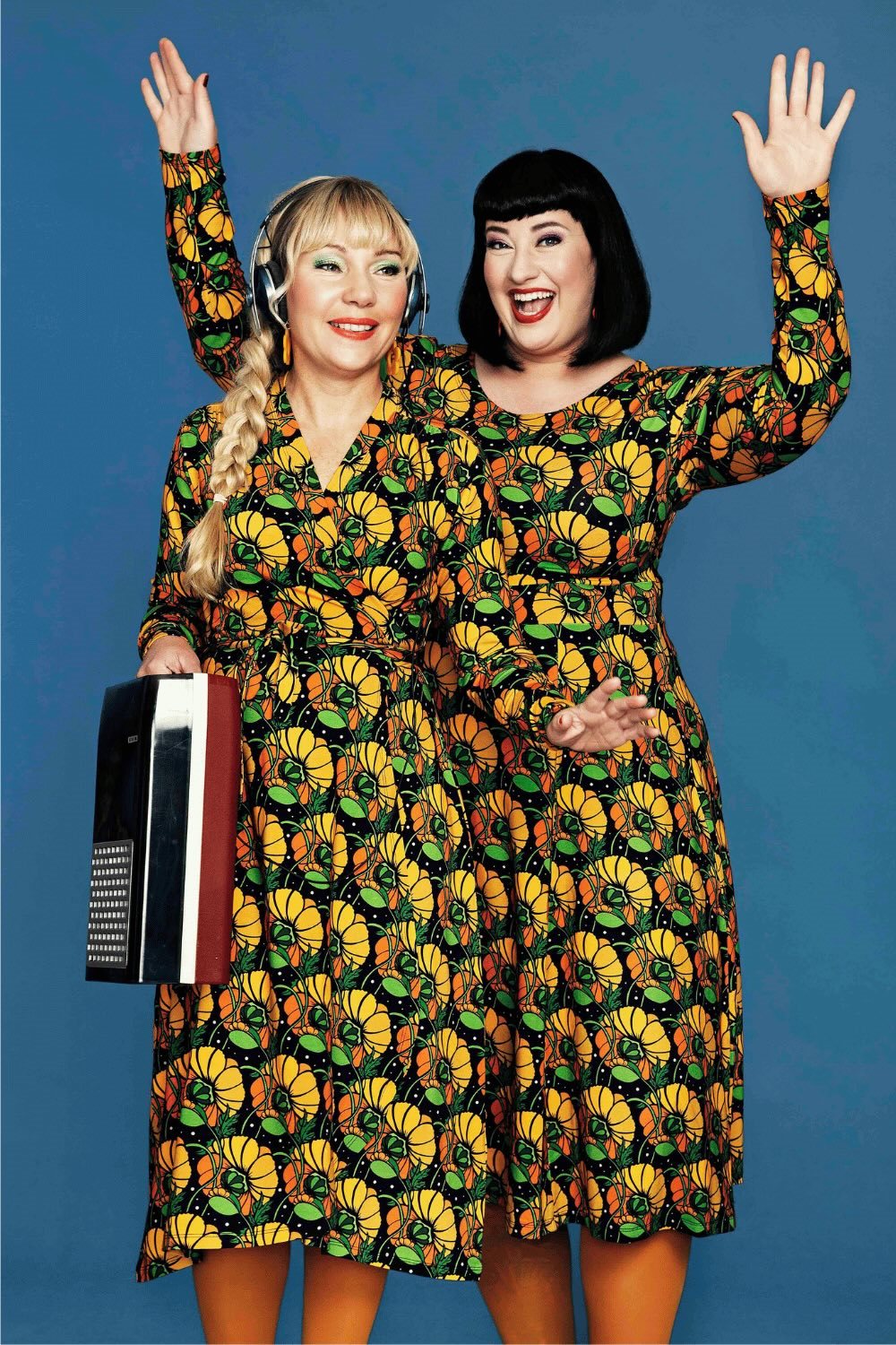 Cissi och Selma Anna-Klara klänning Kronblad Senap