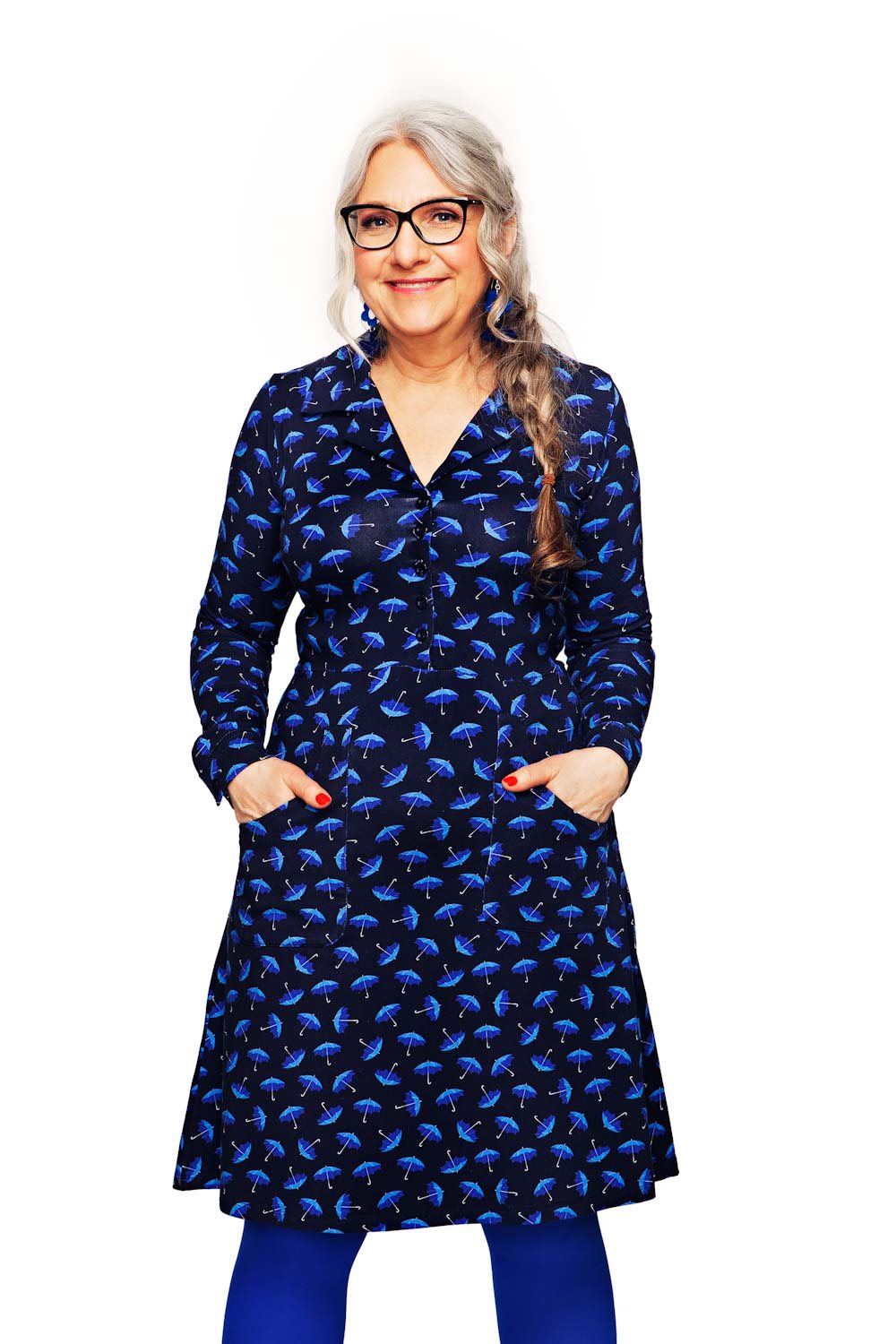 Cissi och Selma Viveca klänning Paraply Blå