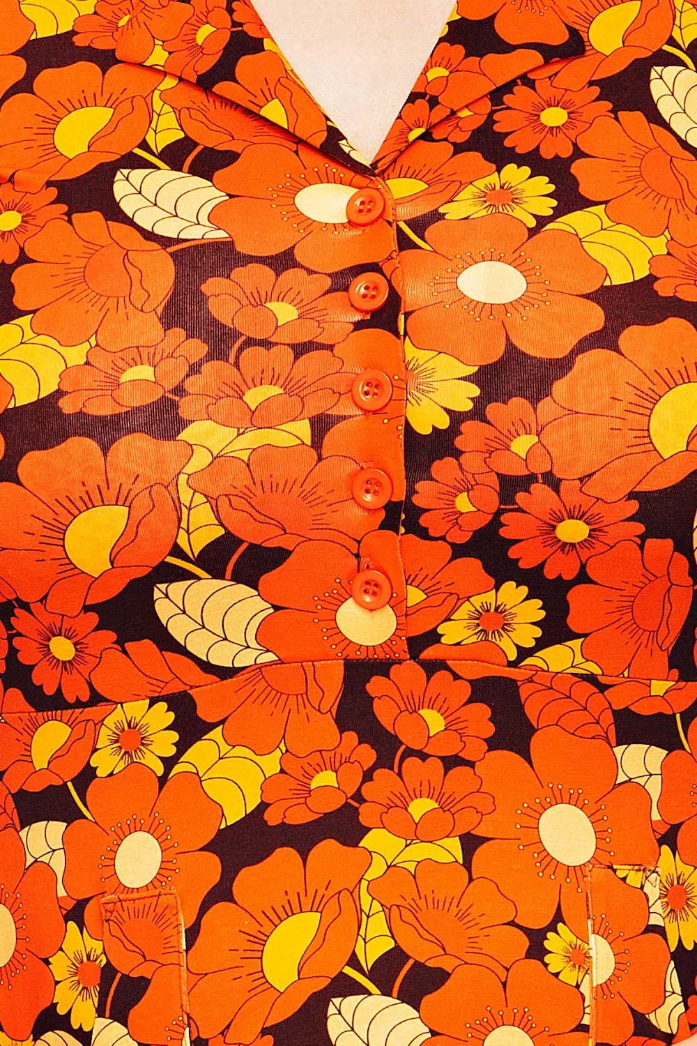 Monica klänning 1970 orange