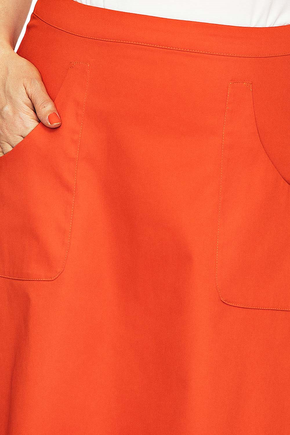 Cissi och Selma Sonja kjol Apelsin | Orange vårkjol med fickor