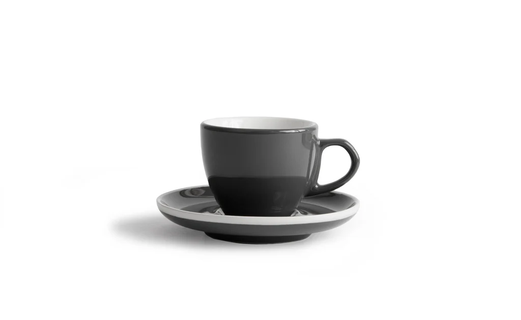 Curve Small Latte Gray 8oz/24cl - Created Co. 6 x cups saucers