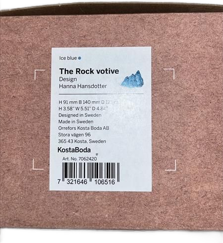 The Rock ljuslykta 9,1 cm ice blue