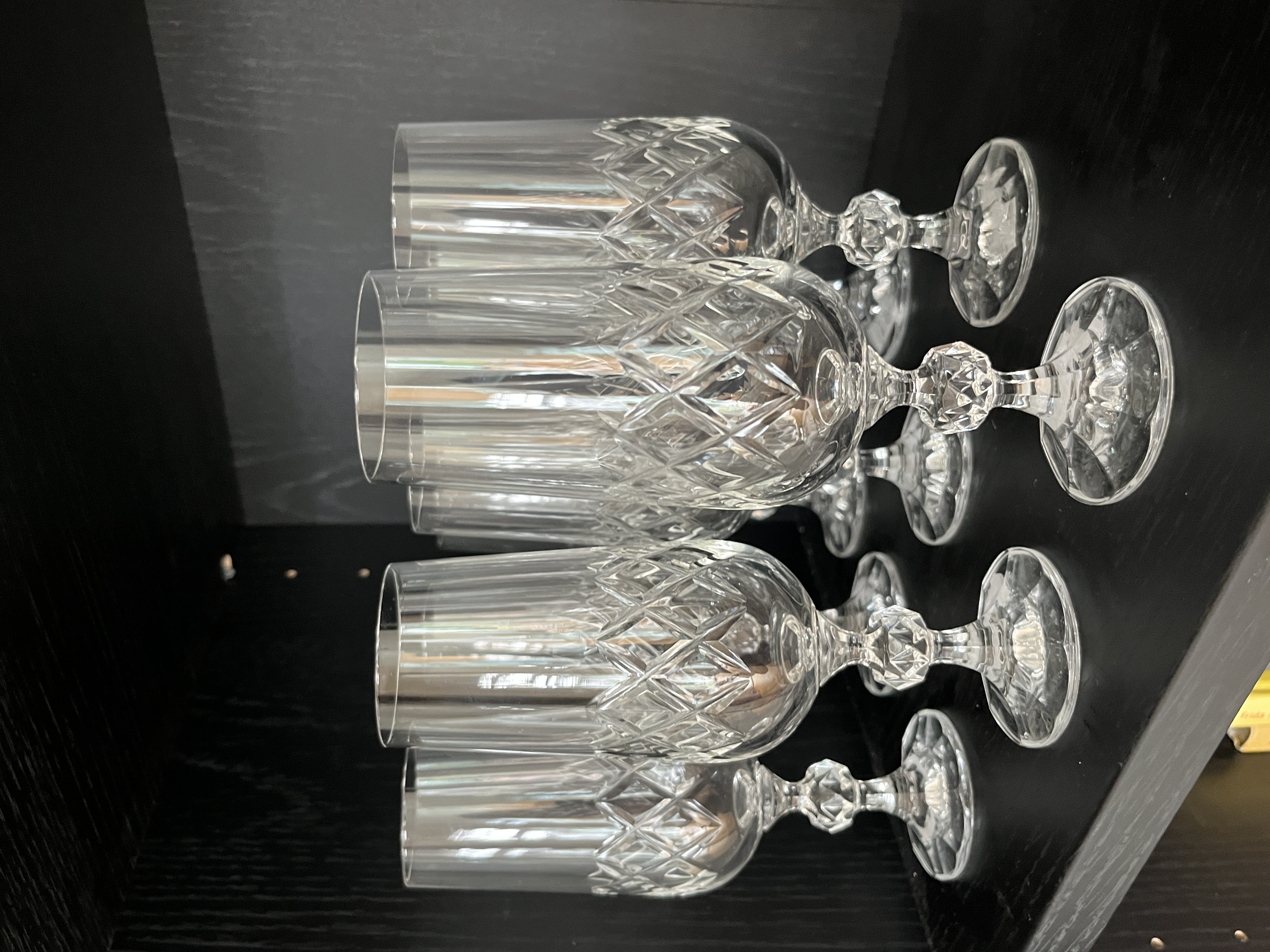Kristallchampagneglas Bristol med rutmönster, 6-pack